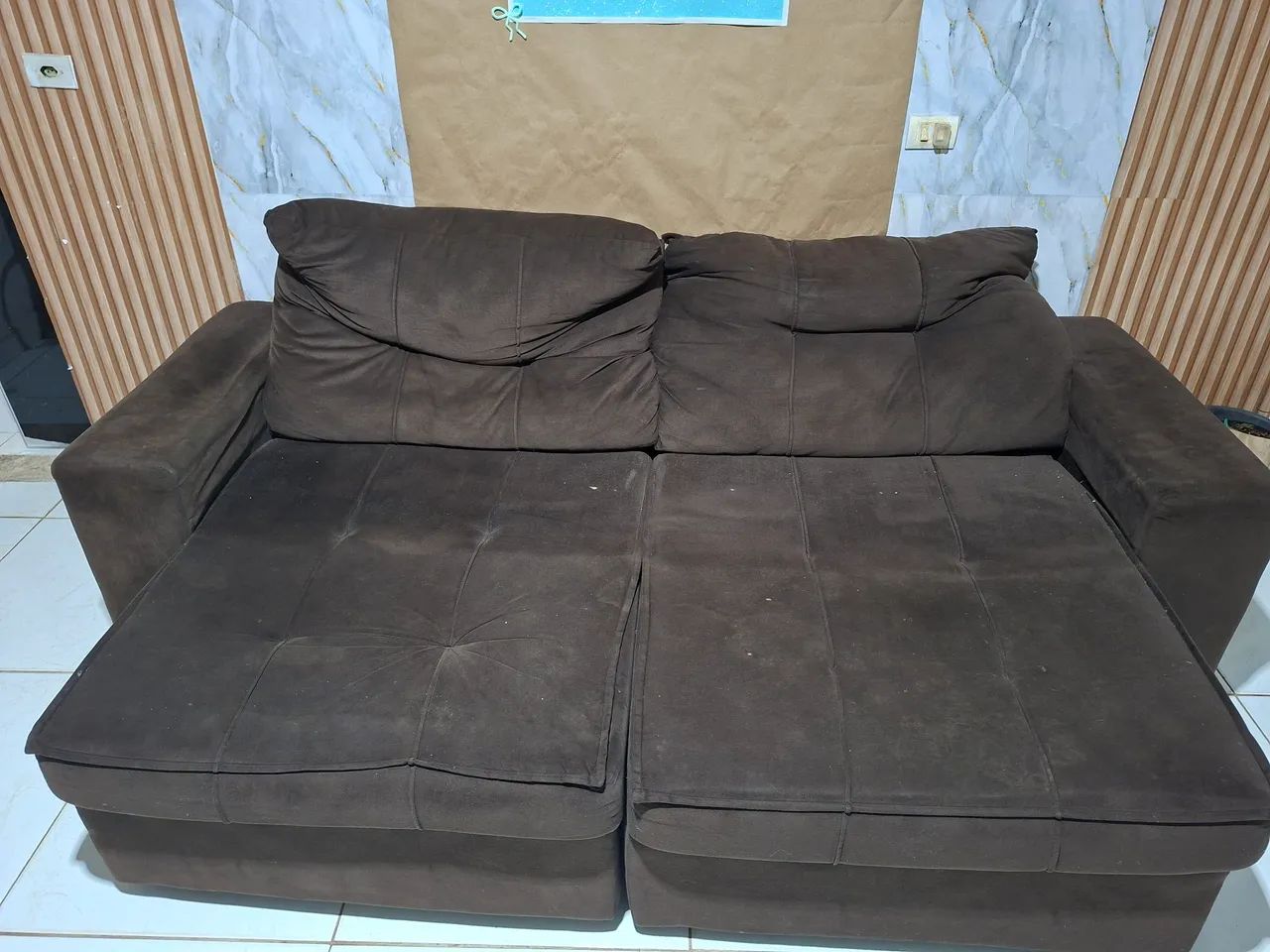 Sofá retrátil 4 lugares 