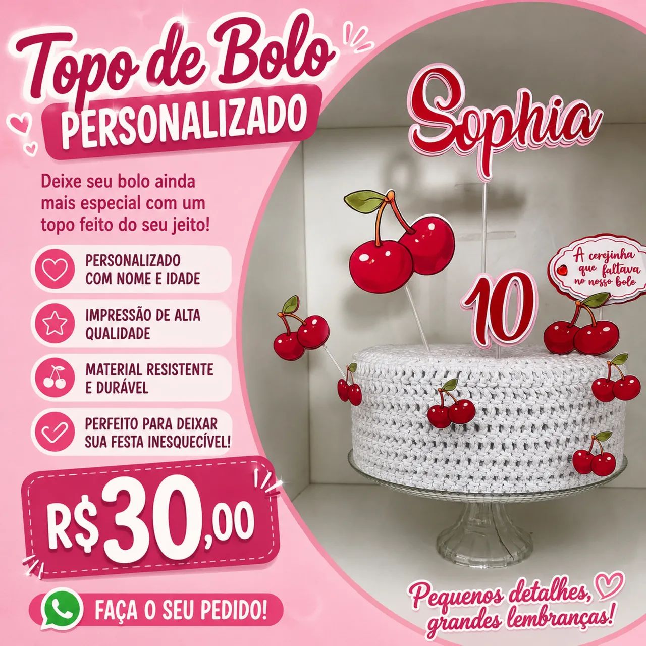 Topo de Bolo Personalizado  - Foto 4