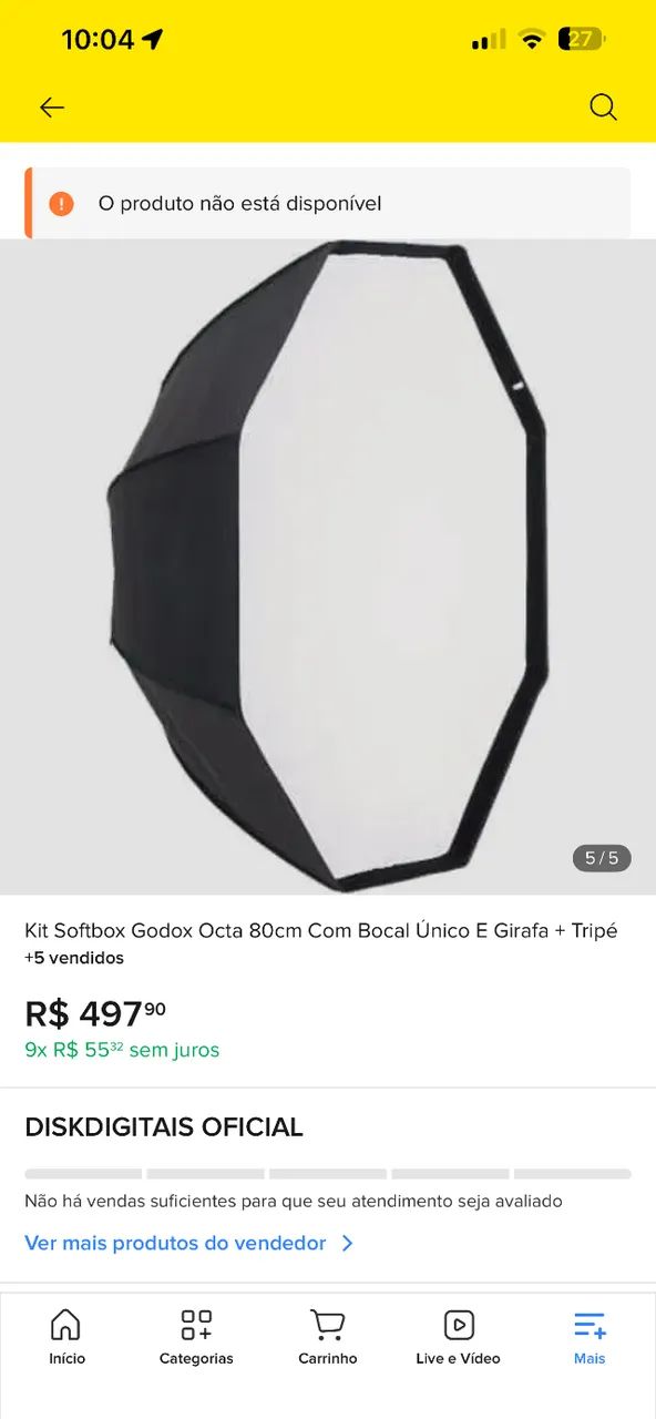 Tripé com softbok  - Foto 5