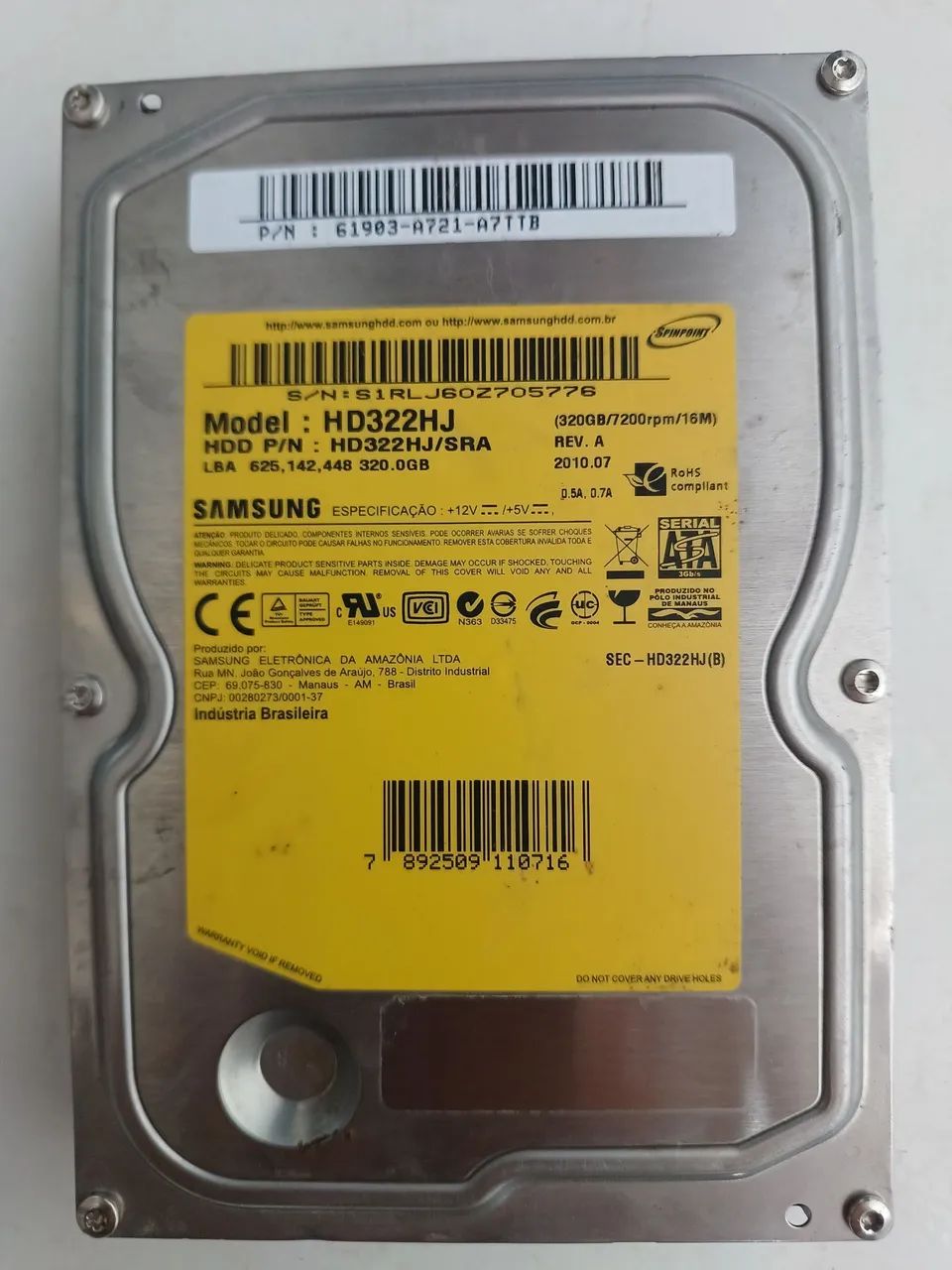 Hd Samsung 320 GB 100% saudável 50 reais  - Foto 4