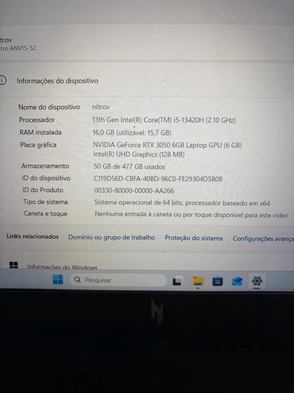 Notebook Acer nitro v15 - Foto 5