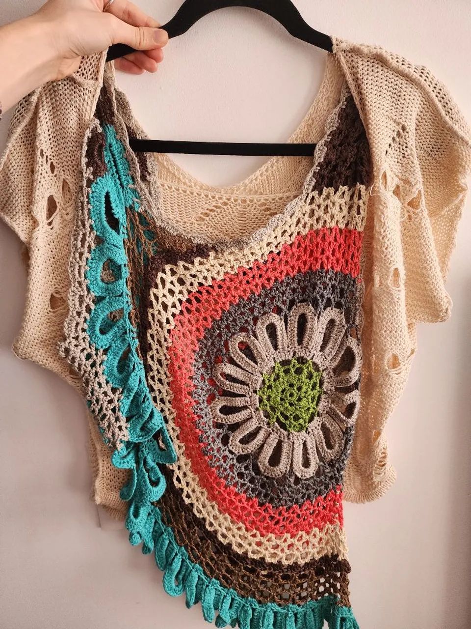 Blusa regata de tricô colorida