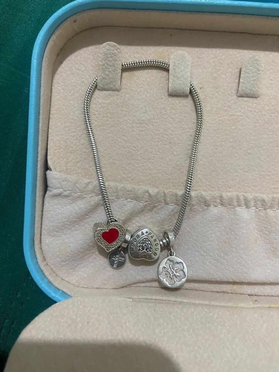 Pulseira berloque prata 925 