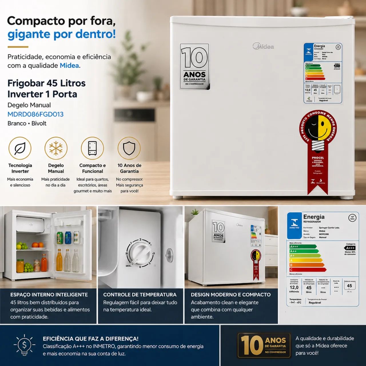 Frigobar Inverter Midea