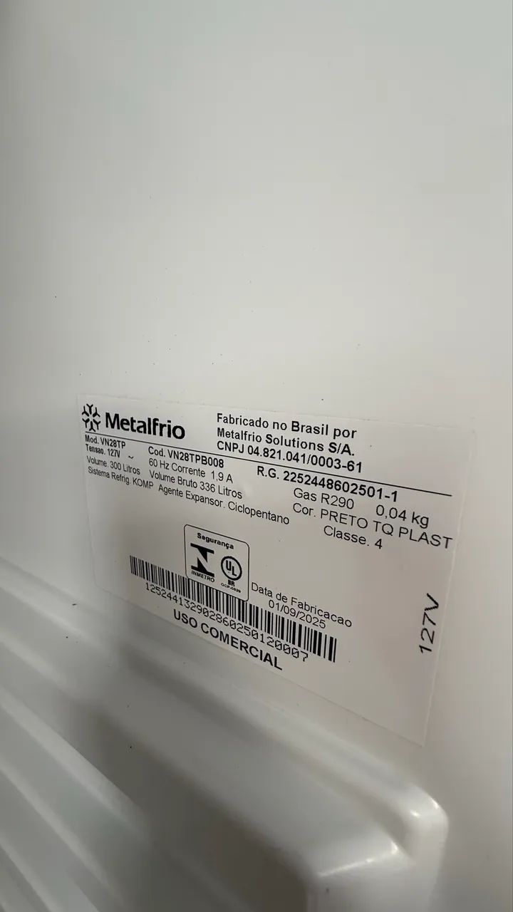 Cervejeiro Metalfrio 336 litros 127v Slim inox  - Foto 2