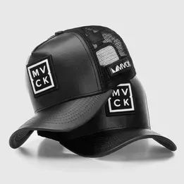 Boné Madrid Trucker Couro Preto MVCK - Foto 4