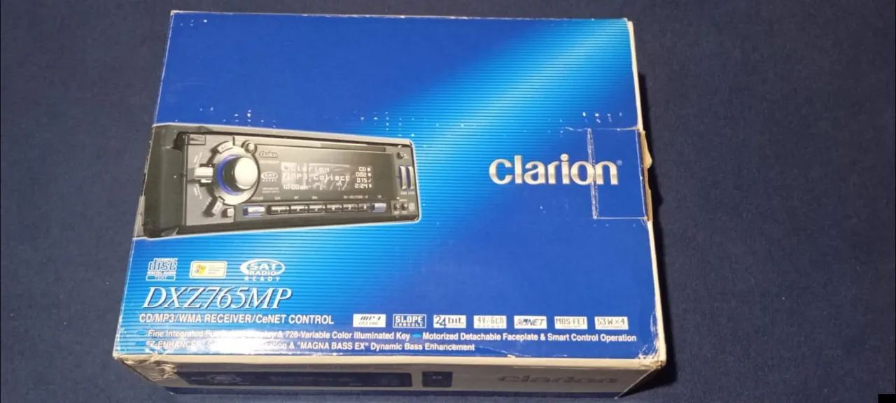 Rádio clarion Dxz765MP com todos os acessórios dele original