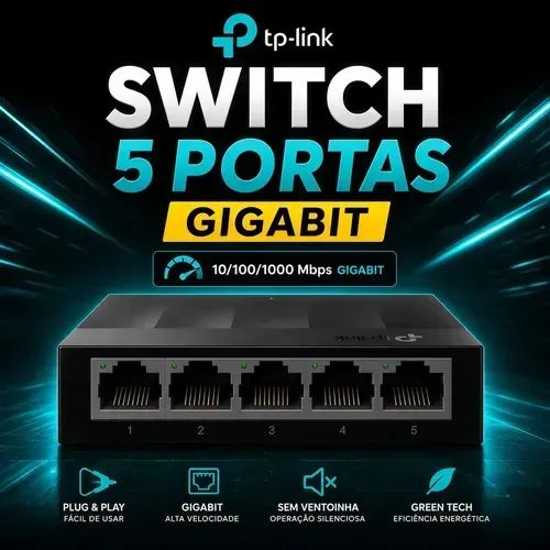 Switch TP-Link LS1005G LiteWave 5 Portas Gigabit 10/100/1000Mbps - Foto 2