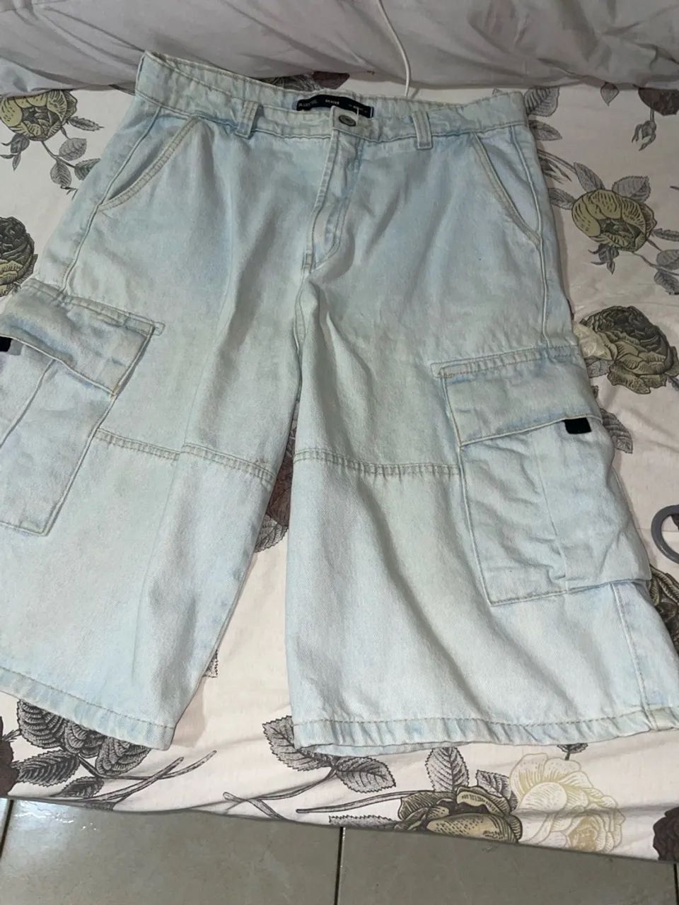 BERMUDA CARGO JEANS CLARA - ESTILO SKATE ? - Foto 2