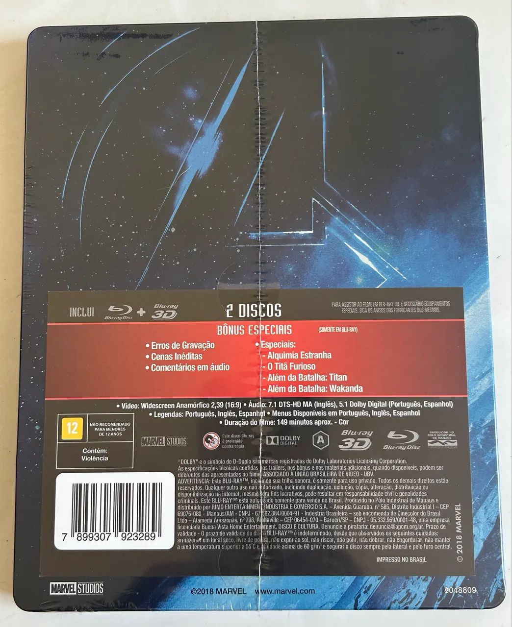 Blu-Ray Steelbook: Vingadores Guerra Infinita - Blu-ray + Blu-ray 3D - Foto 2