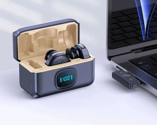 Microfone Lapela Sem Fio Magnético Q8 Para Celular USB-C - Foto 5