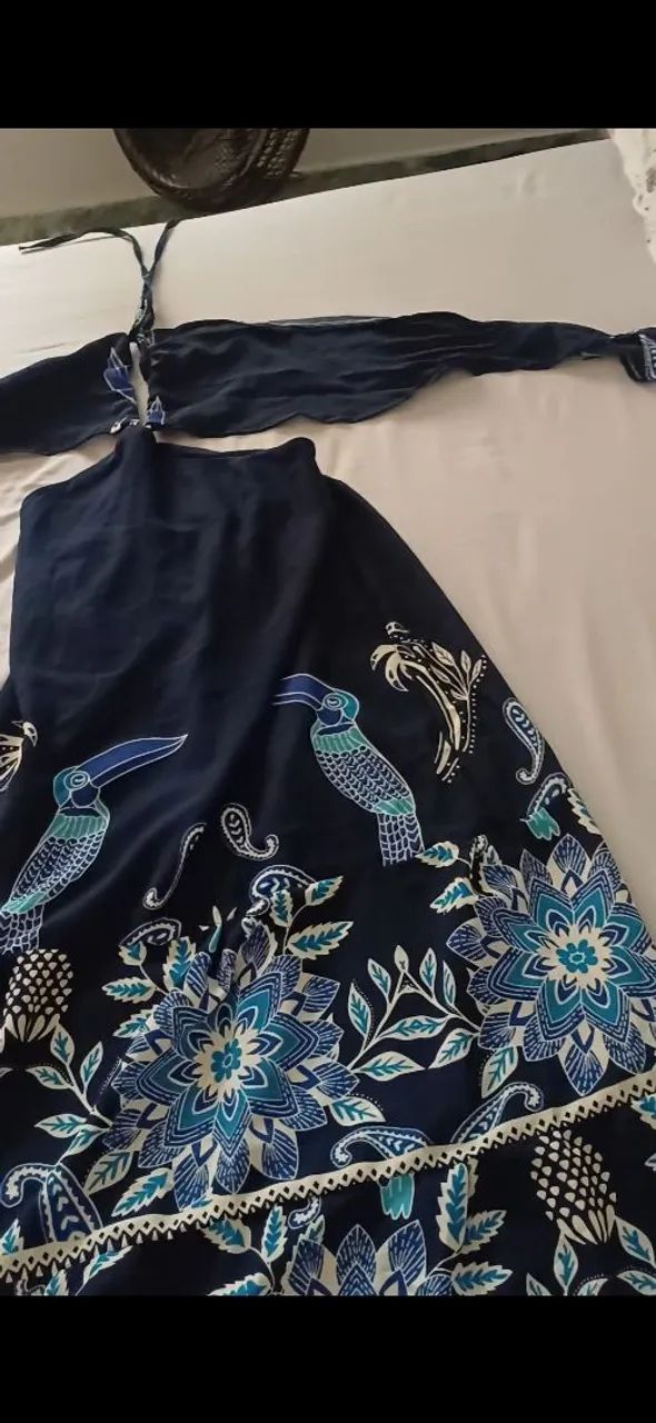 Vestido estampado longo - Foto 2