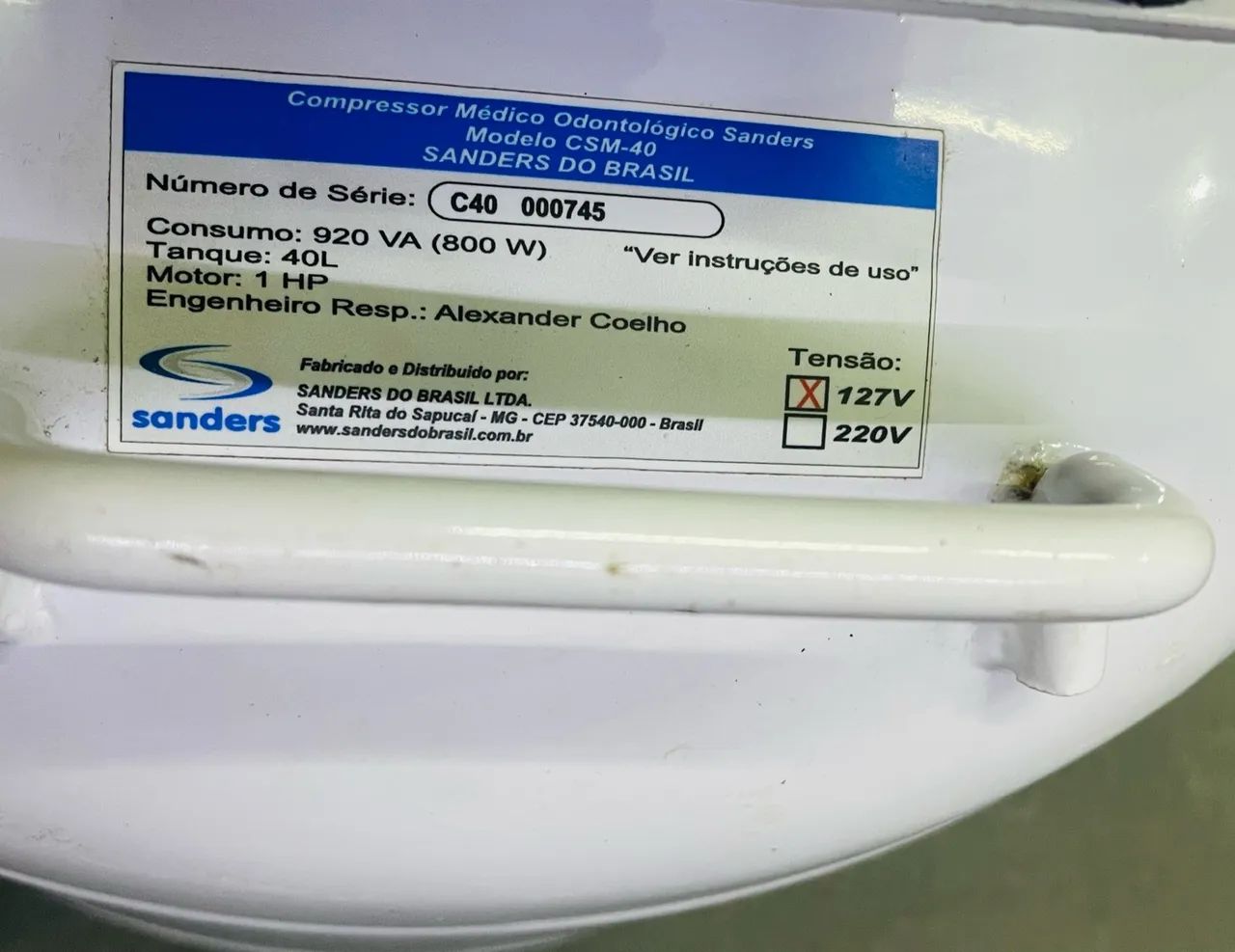 Compressor Odontológico Sanders 40 Litros  - Foto 5