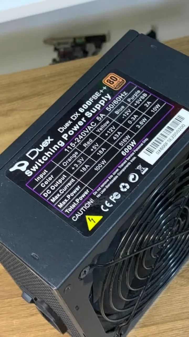 FONTE DUEX 500W 80 PLUS - Foto 2