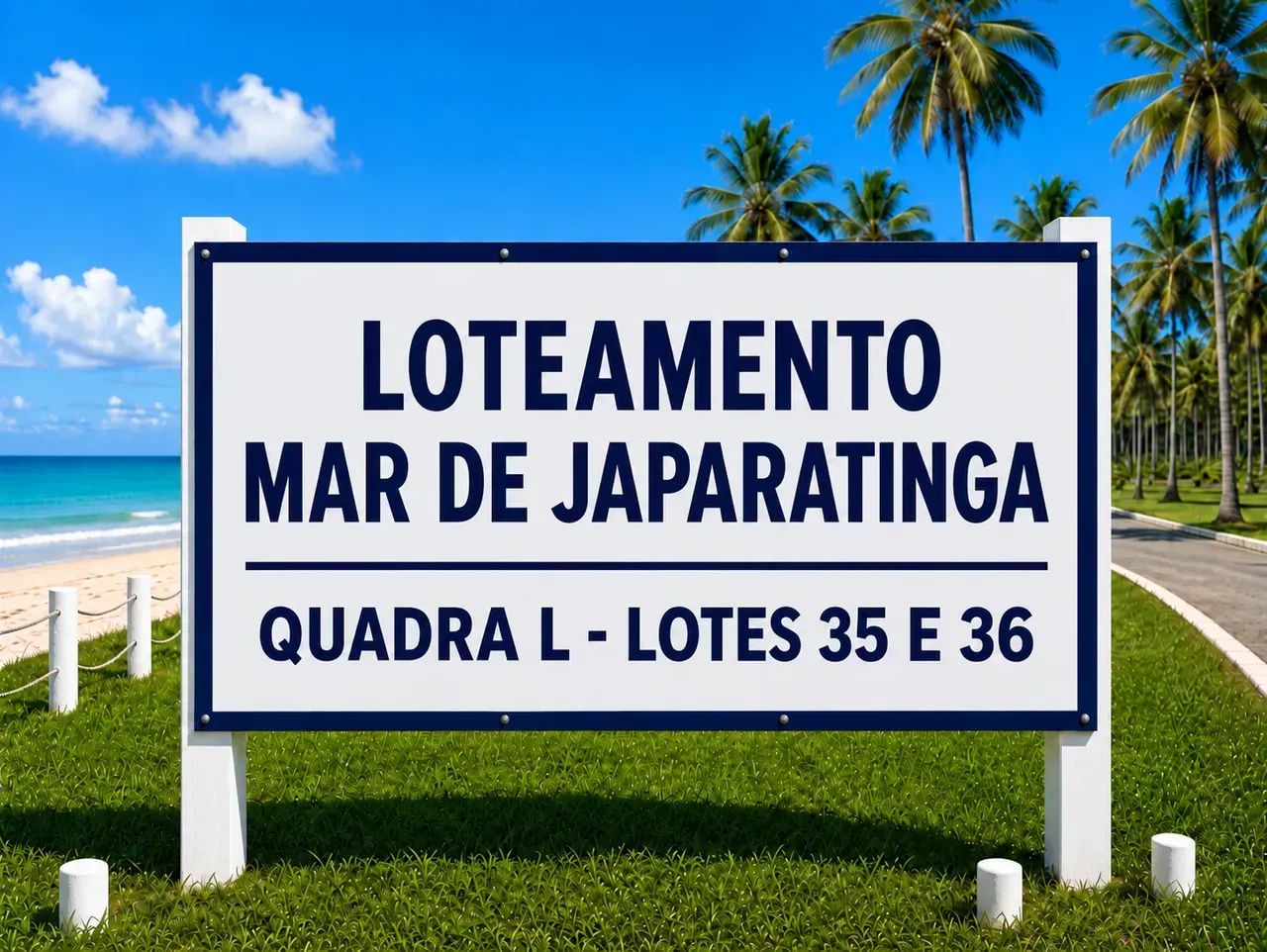 ADC JAPARATINGA - TERRENO A BEIRA MAR, COM 600 METROS