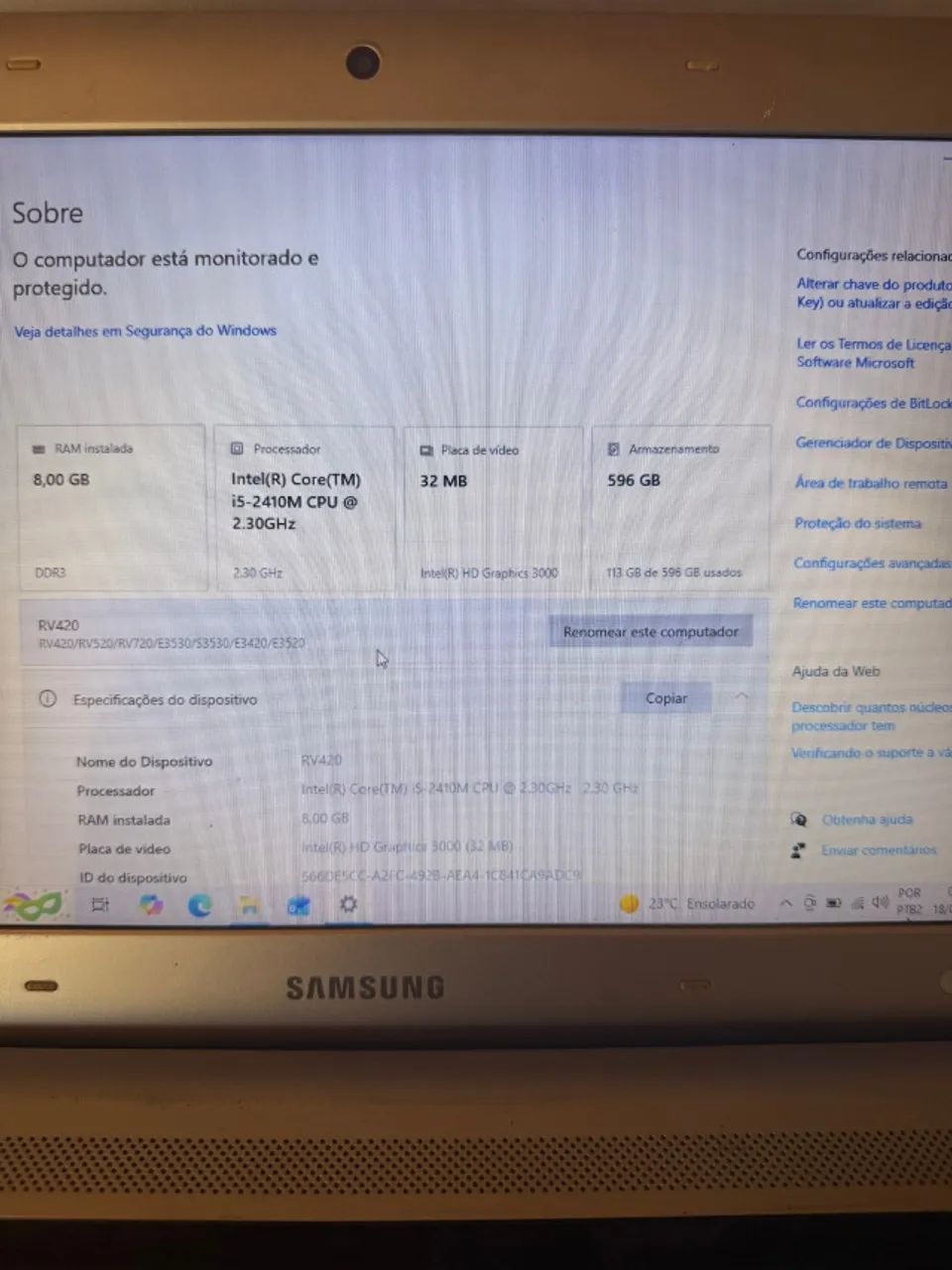 Notebook Samsung RV420 - Foto 3