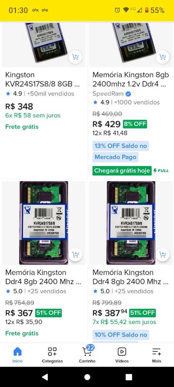 MEMÓRIA DDR4 - 8 GB - NOTEBOOK - NOVA - Foto 3