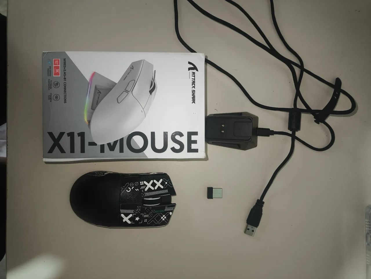 Mouse Attack Shark X11 Preto  - Foto 3