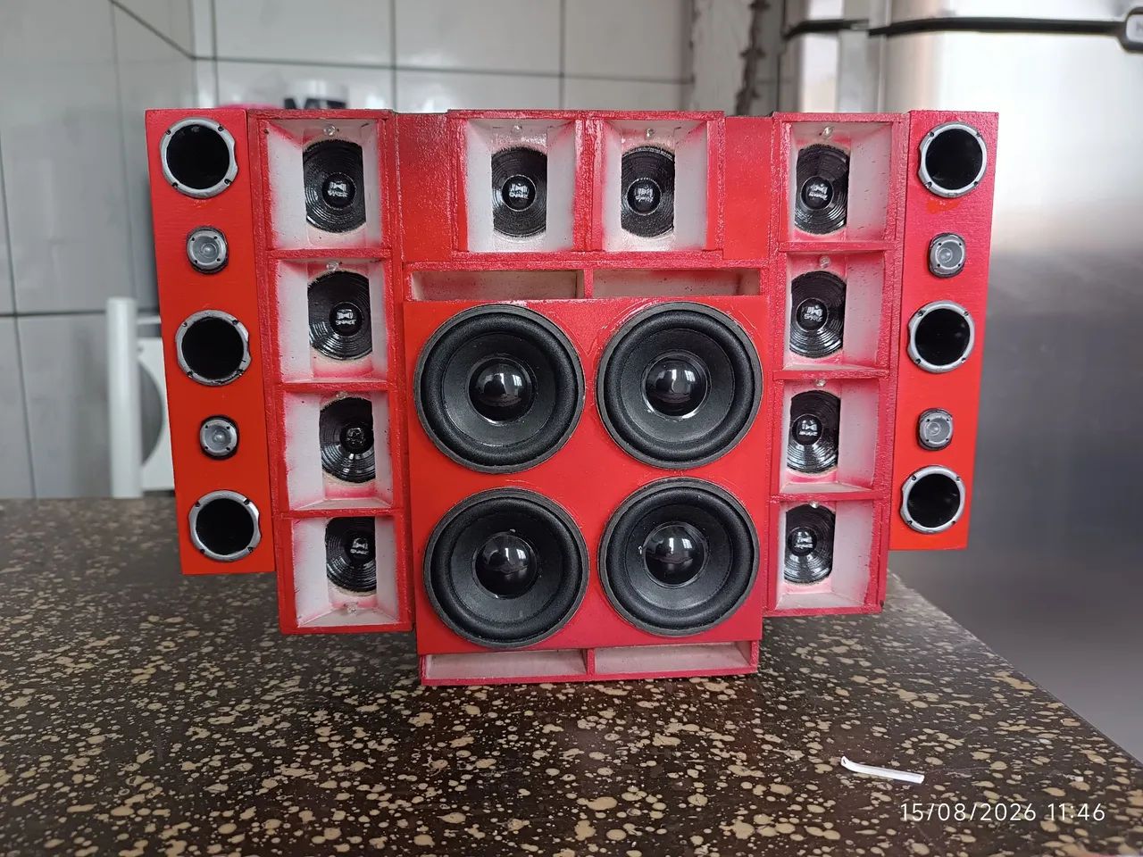 Mini paredão de som Bluetooth 20w 12v 