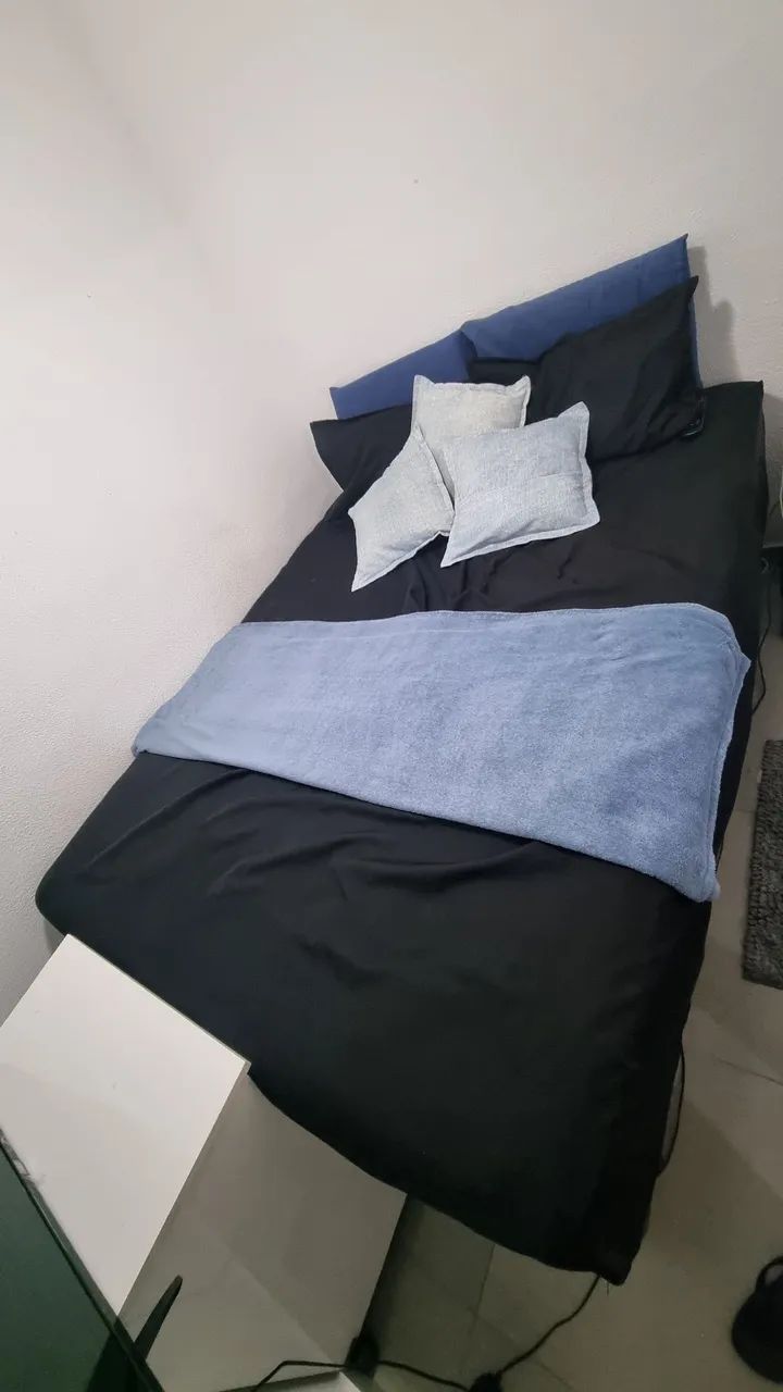 CAMA QUEEN COM BASE E MOLAS ENSACADAS - BOM ESTADO NEGOCIÁVEL  - Foto 2