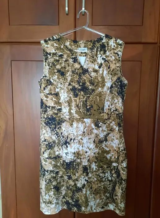 Vestido Social Estampado - Tons De Marrom - Foto 2