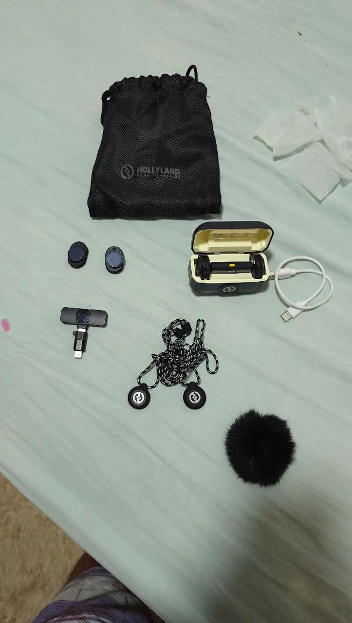 Microfone Hollyland 2 completo 