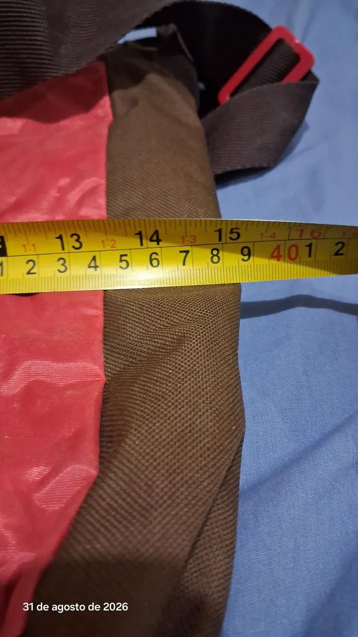 Bolsa Térmica Vermelha e Marrom  - Foto 5