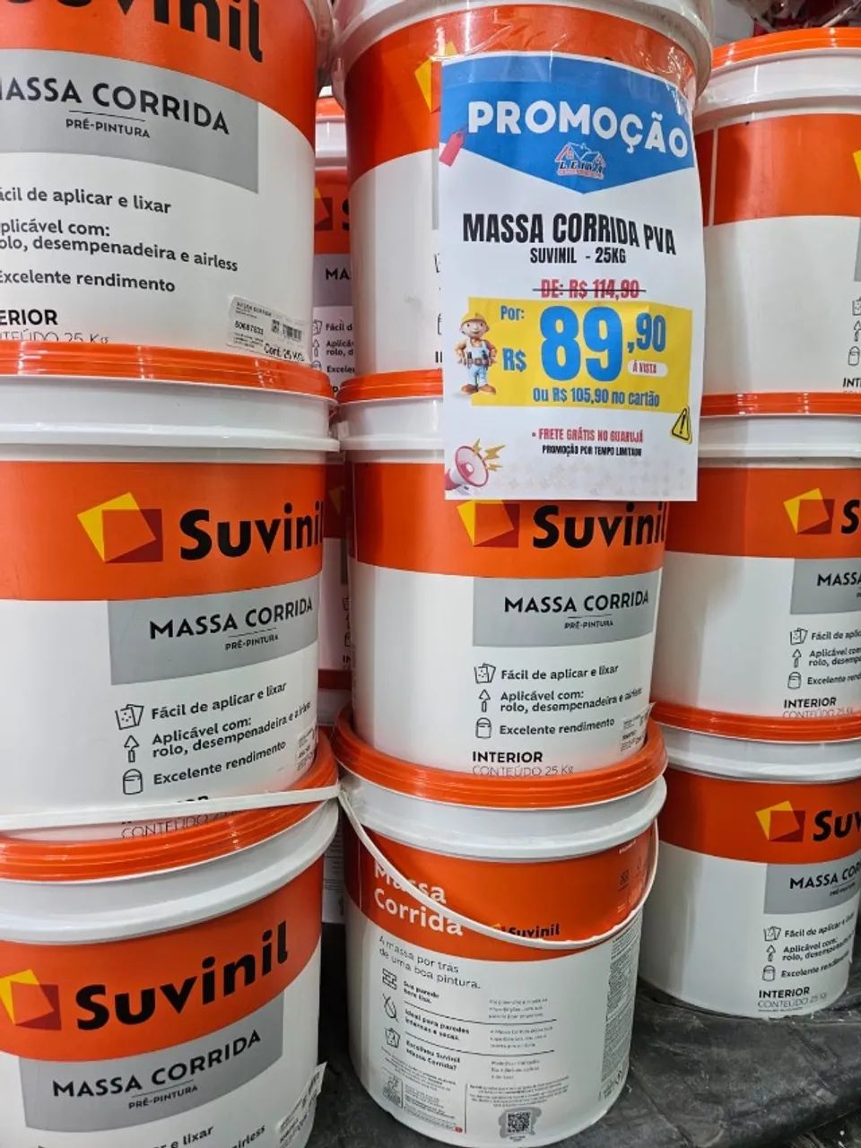 Massa Corrida Suvinil PVA 25Kg