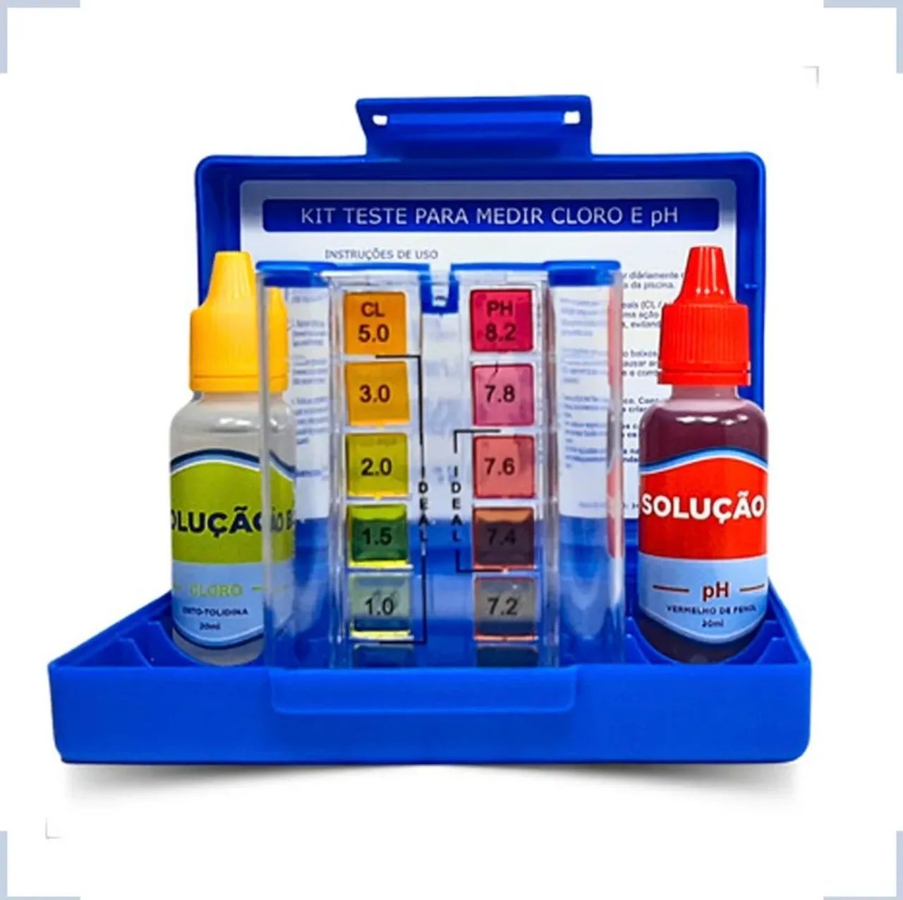 Estojo De Teste Medidor PH E Cloro Para Manutenção