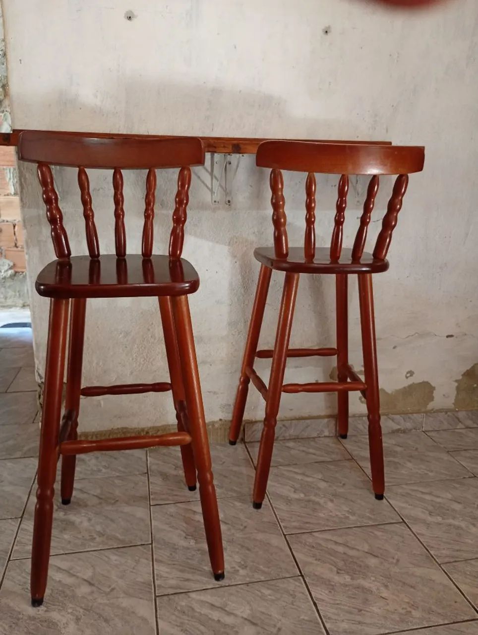 Banquetas de bar, conjunto de Duas, Com peças de Bobina 