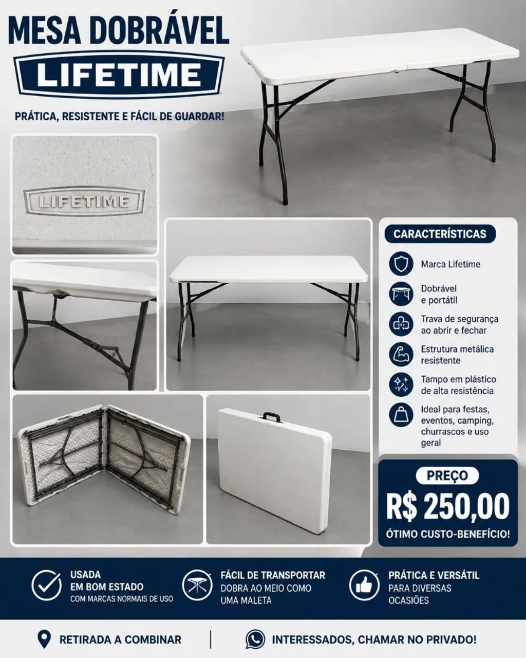 Mesa dobrável 