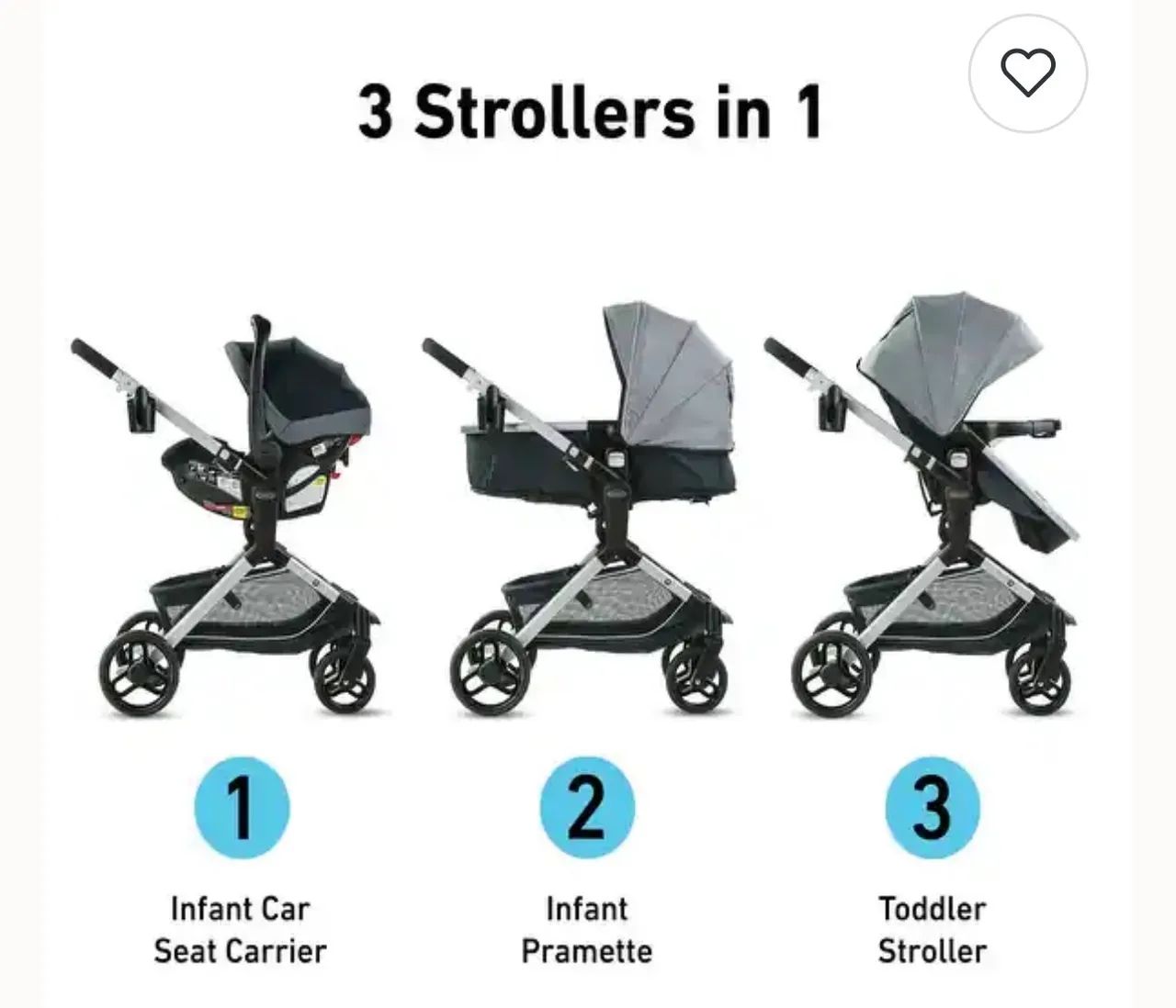 Graco Carrinho de Bebê Passeio Com Bebê conforto Travel System Modes Element - Foto 4