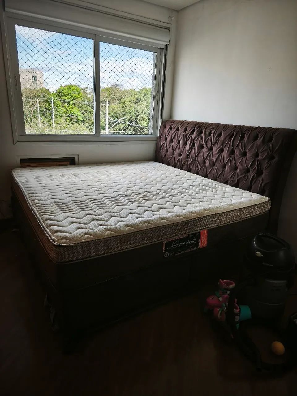  Cama Box King Sankonfort Masterapedic + Cabeceira 