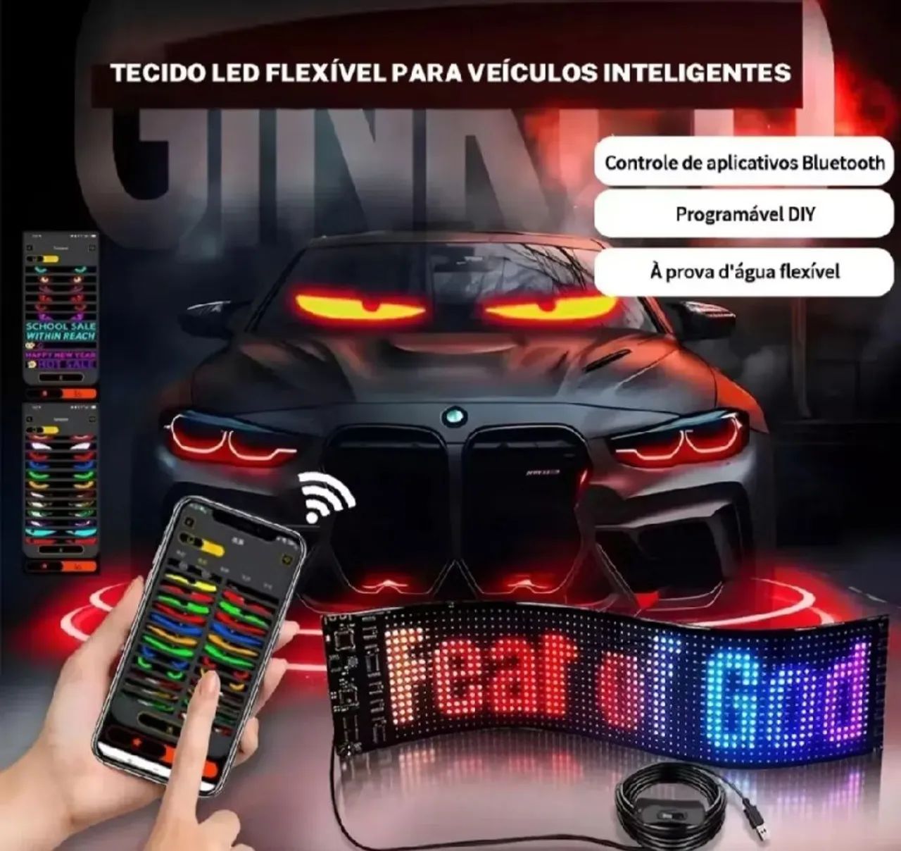 olhos carinhosos em led.