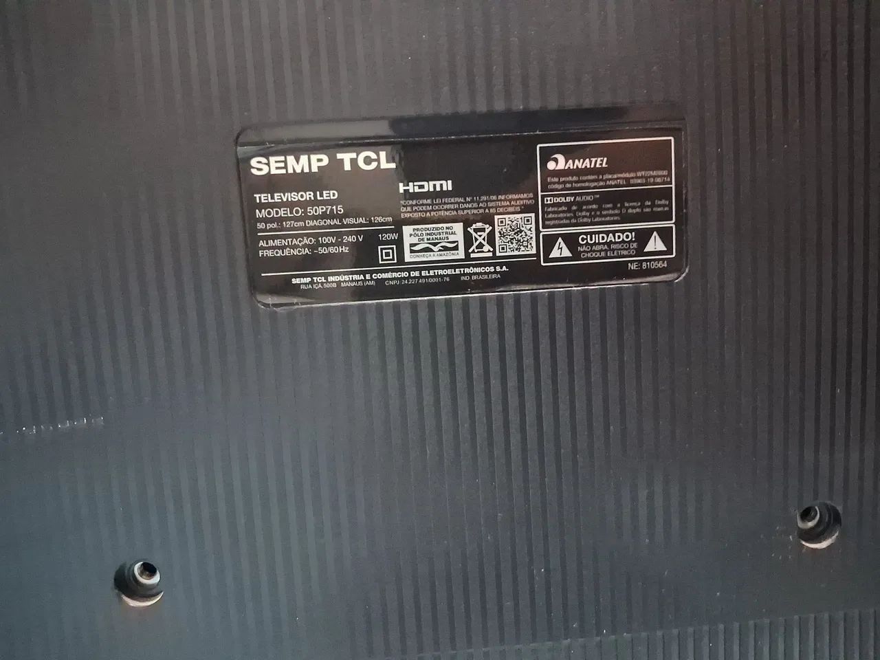 Tv tcl com defeito
