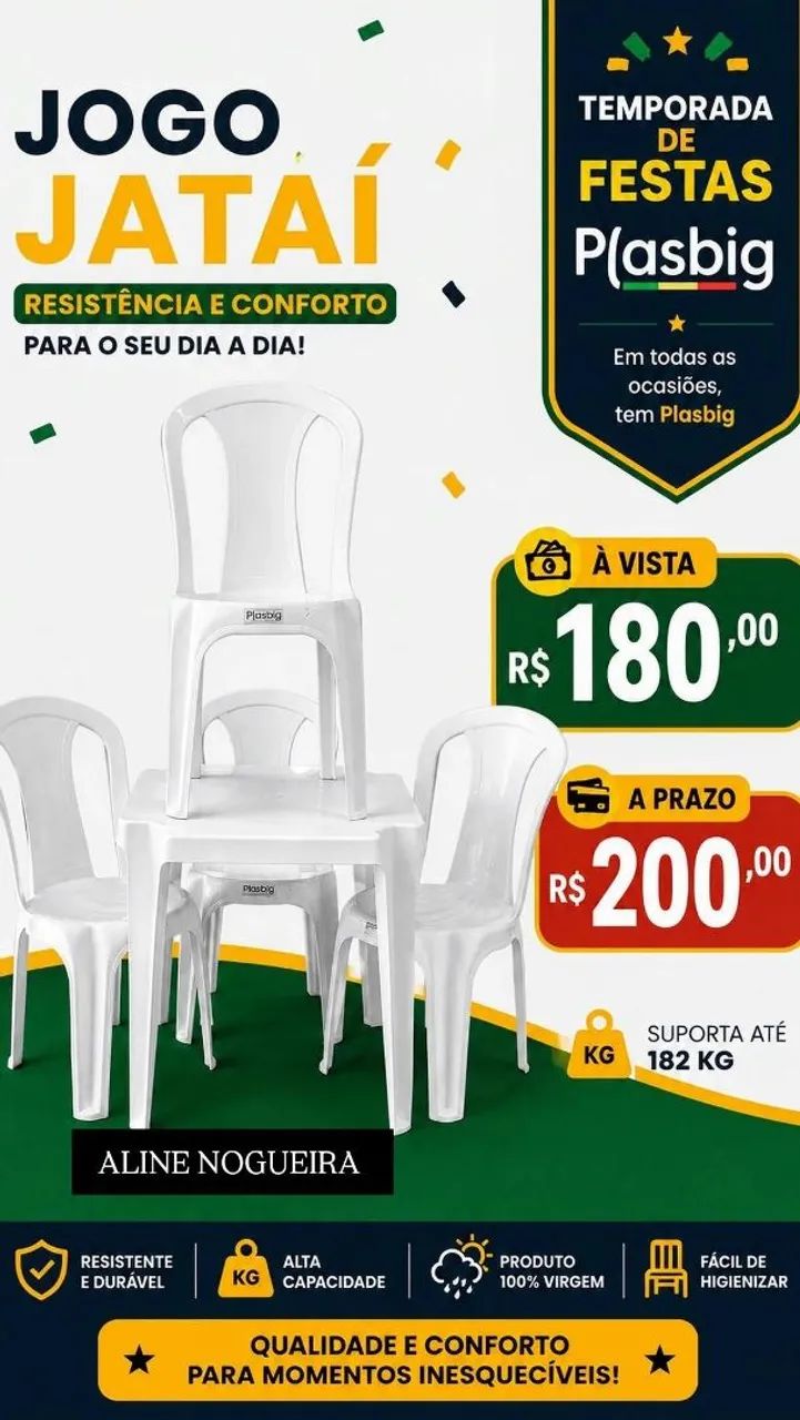 Jogo de Plástico Jatai 