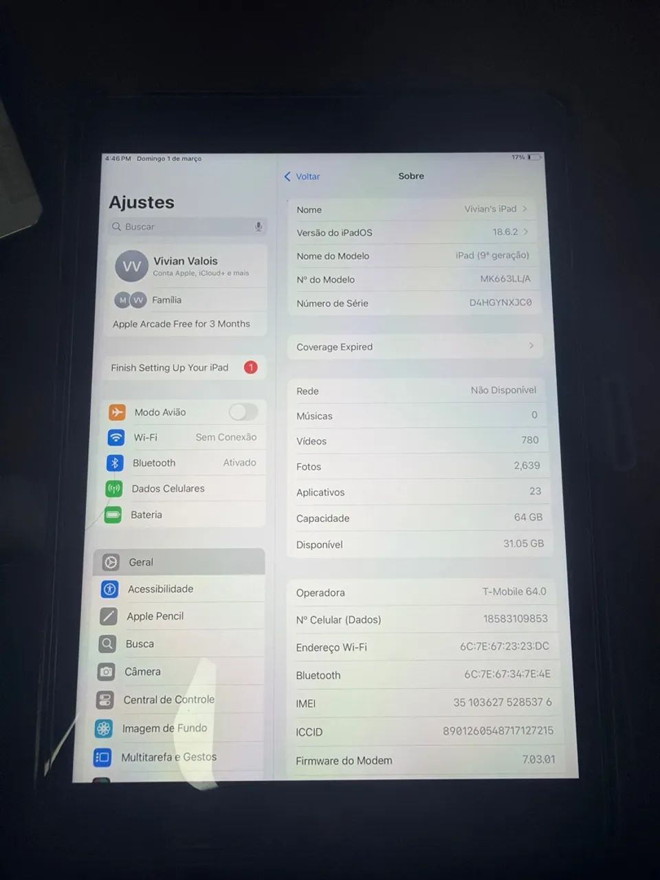 iPad 9 geração 64 GB 