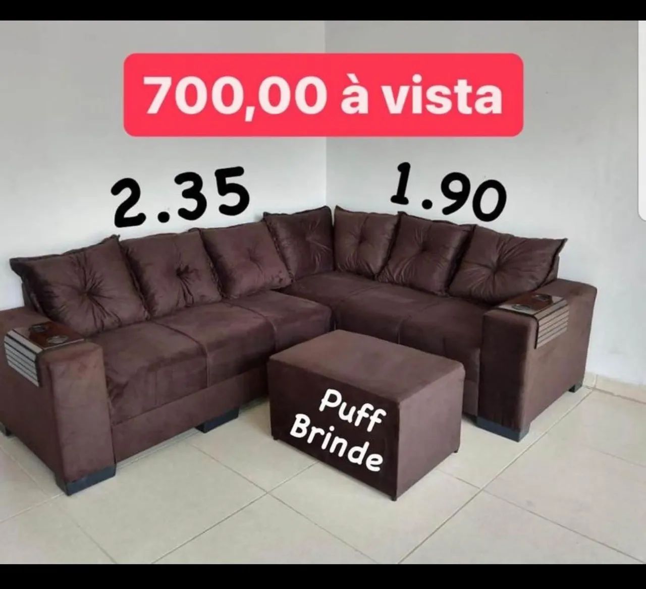 SOFÁ DIRETAMENTE DA FABRICA COM PUFF CENTRAL DE BRINDE ? - Foto 4