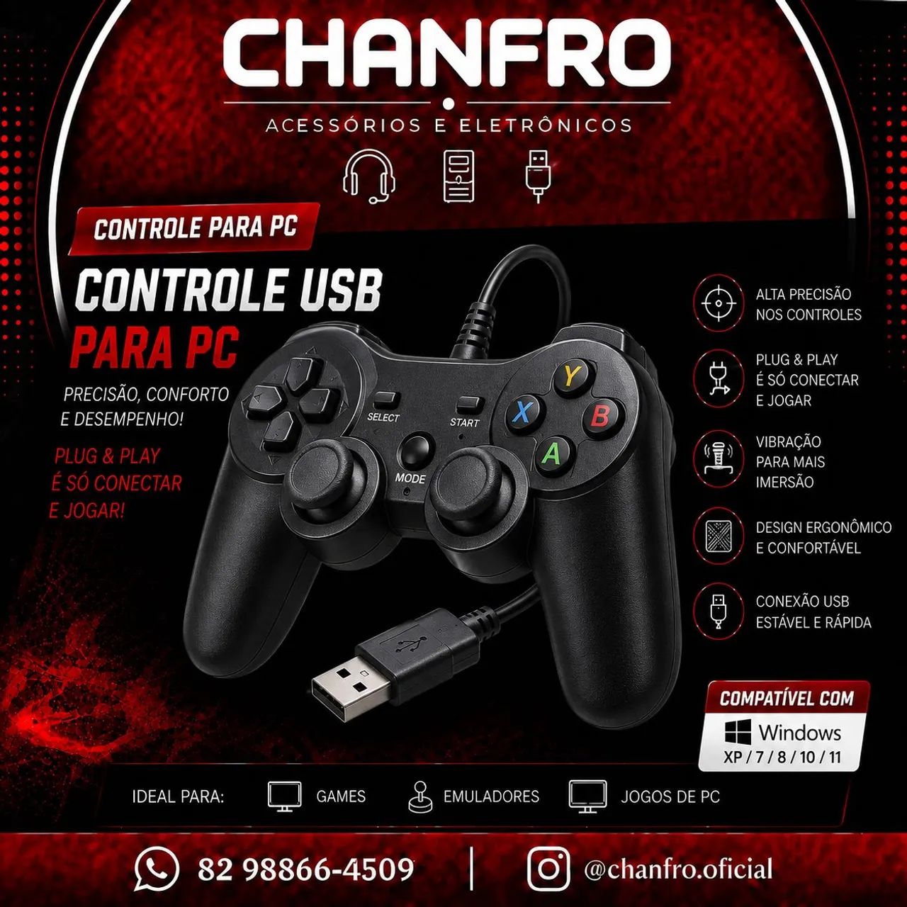 Controle usb pc