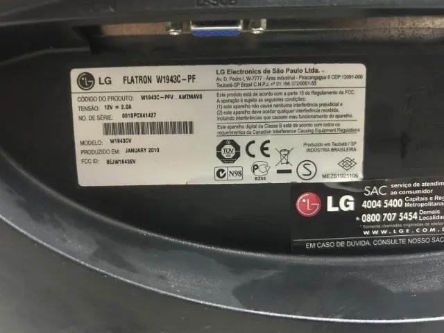 Monitor LG HD 18.5 Flatron W1943C-PF - Foto 5