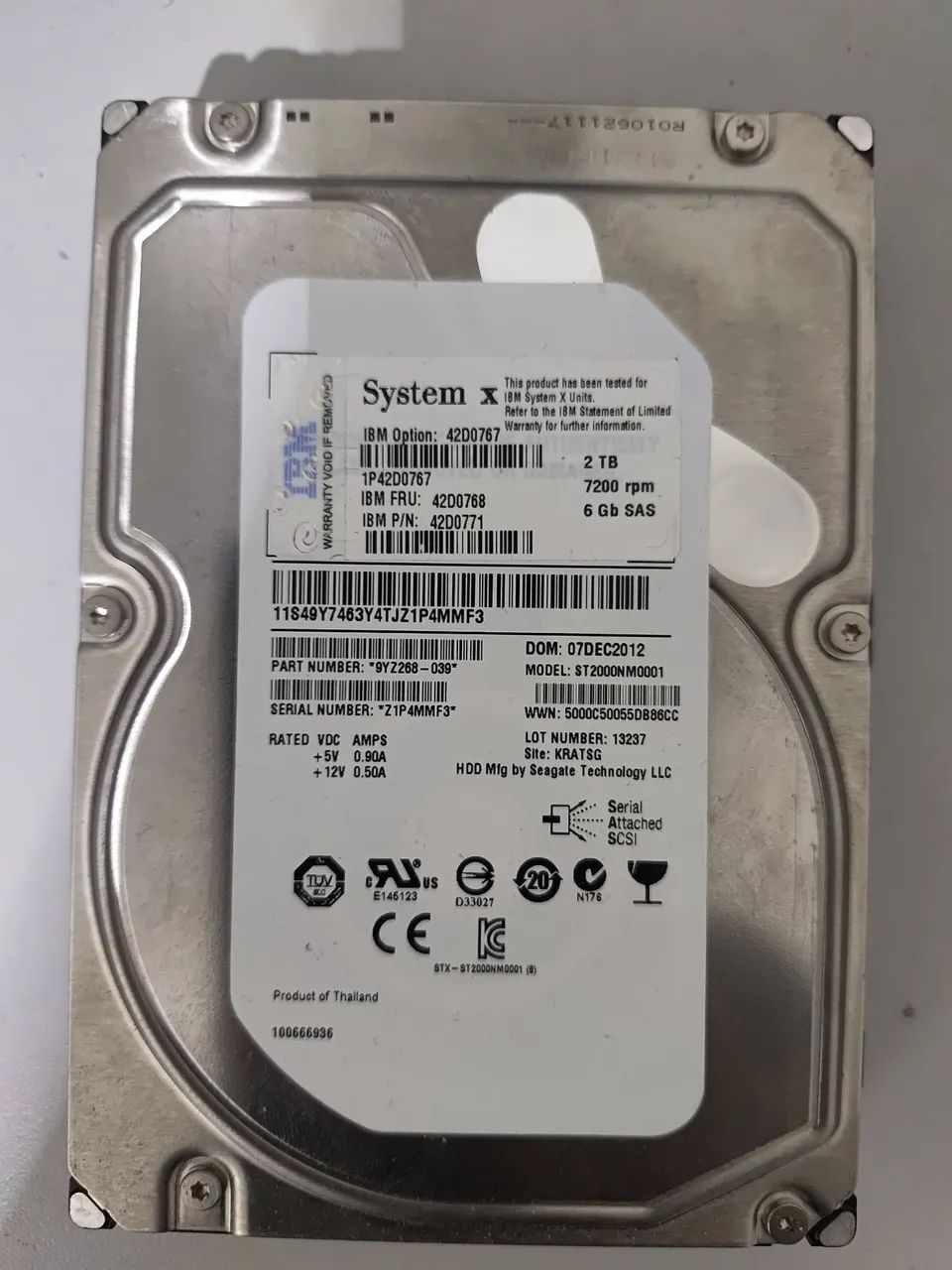 HD SAS IBM 2TB 3.5" 