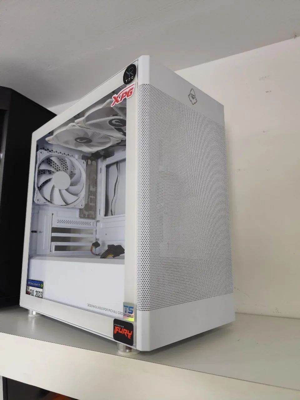 Gabinete gamer branco compacto - Foto 2