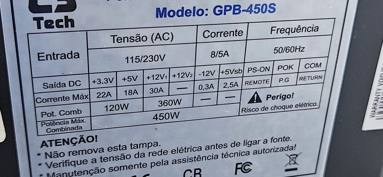 C3 Tech GPB-450S fonte de CPU  - Foto 2