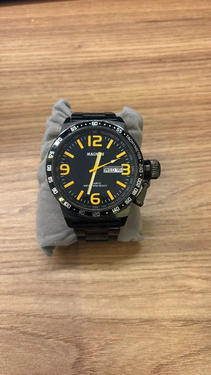 Relógio Masculino Magnum Grande Casual Black - Foto 4