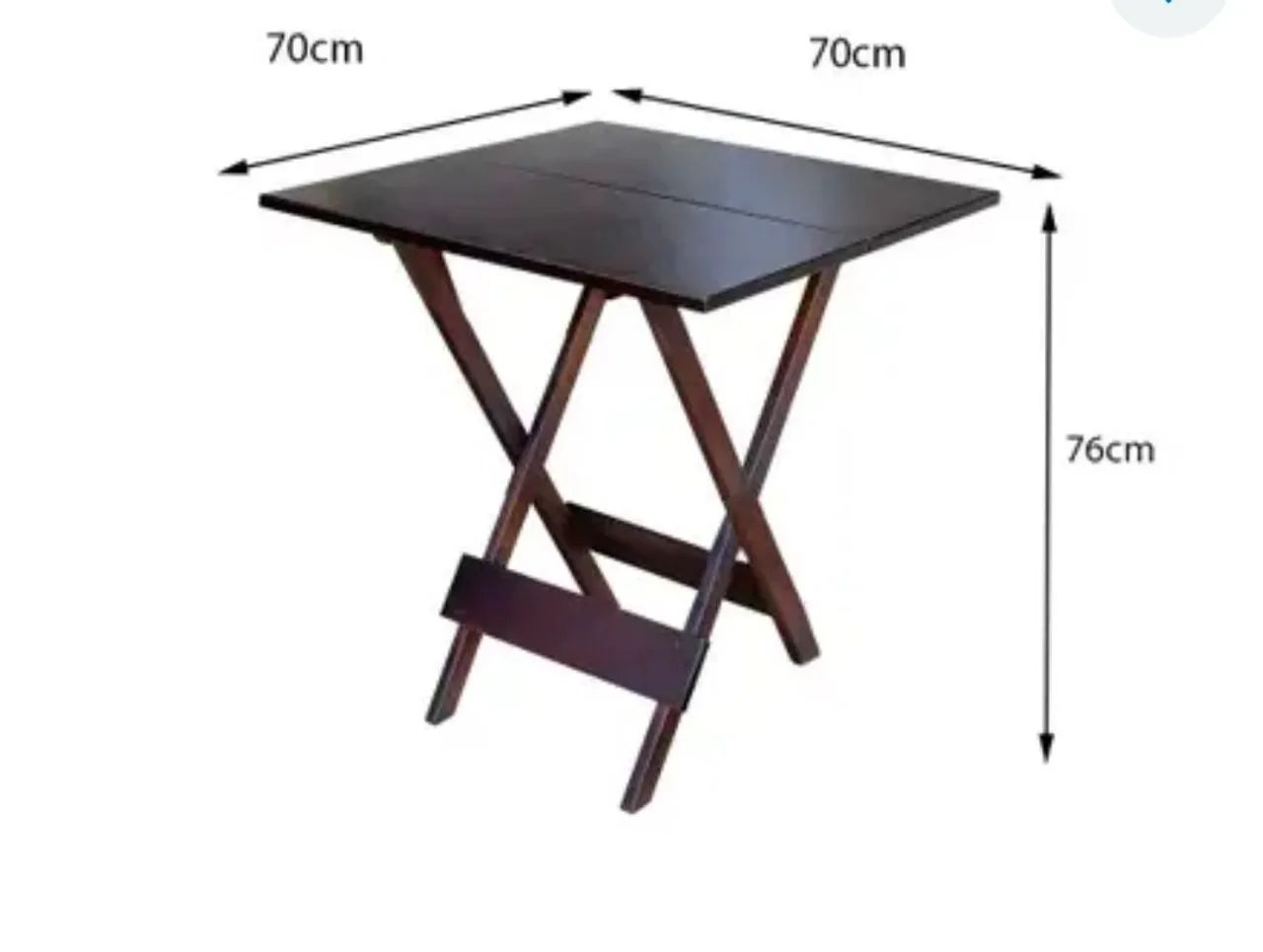 Jogo de mesa com 4 cadeiras dobráveis invernizada - Foto 3