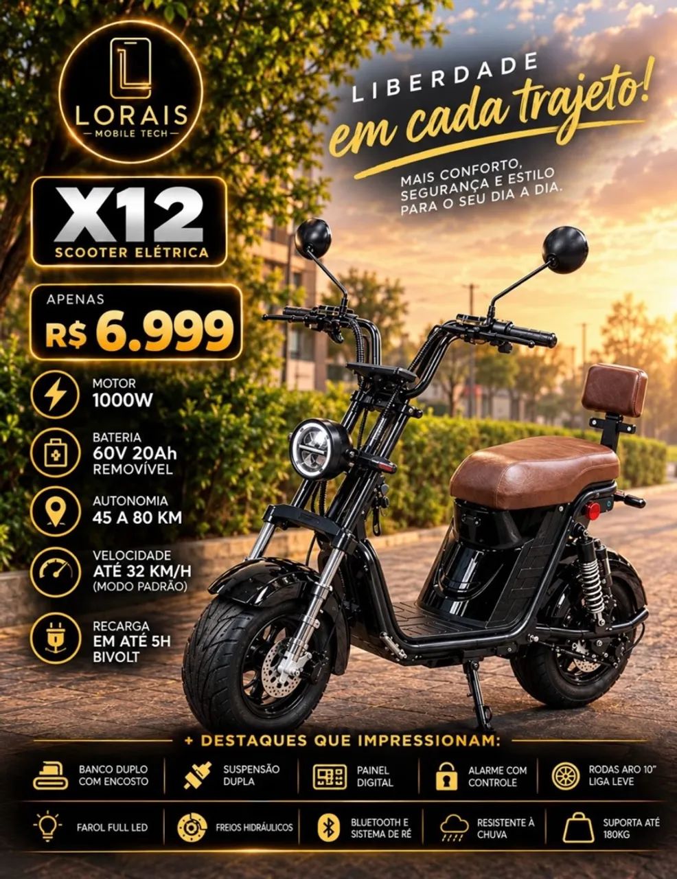 Bicicleta Elétrica X12 Max 