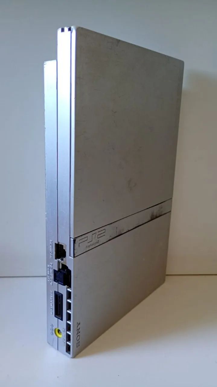 Carcaça Prata PS2 Slim Modelo 79001 - Foto 3