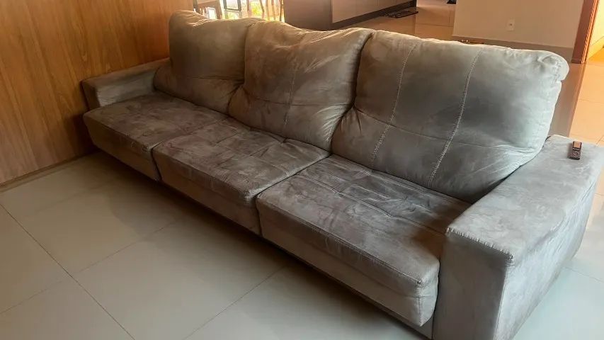 Sofá retrátil, inclinável - cinza - Foto 2