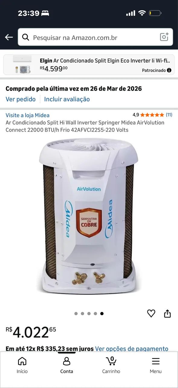 Ar condicionado novo sem uso!!!