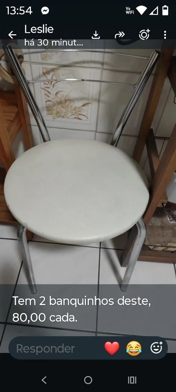 Banquetas cromadas 70 reais cada - Foto 5